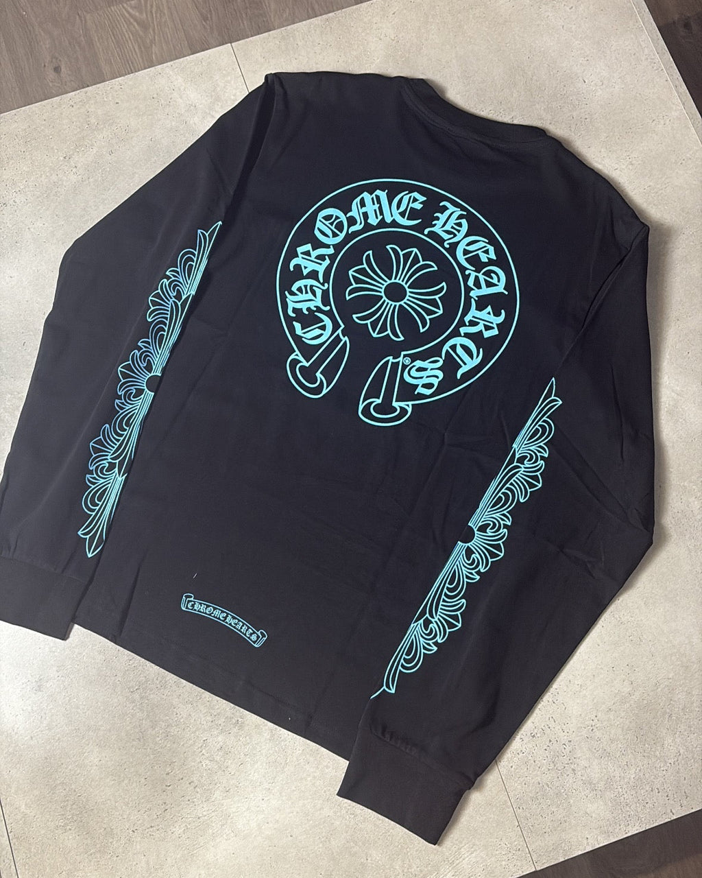 CH LONG SLEEVE - BABY BLUE/BLACK