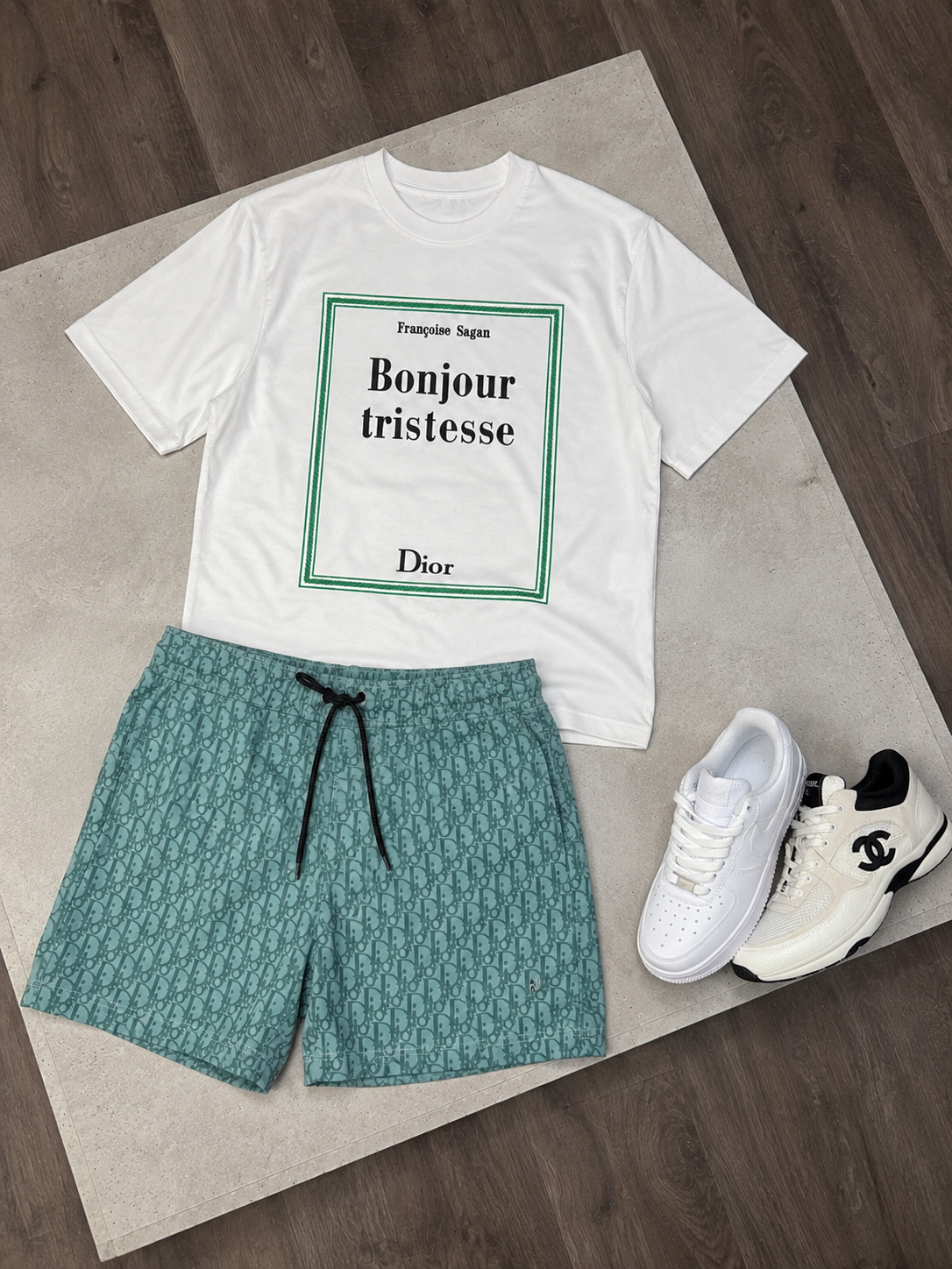 CD TEE - WHITE/GREEN